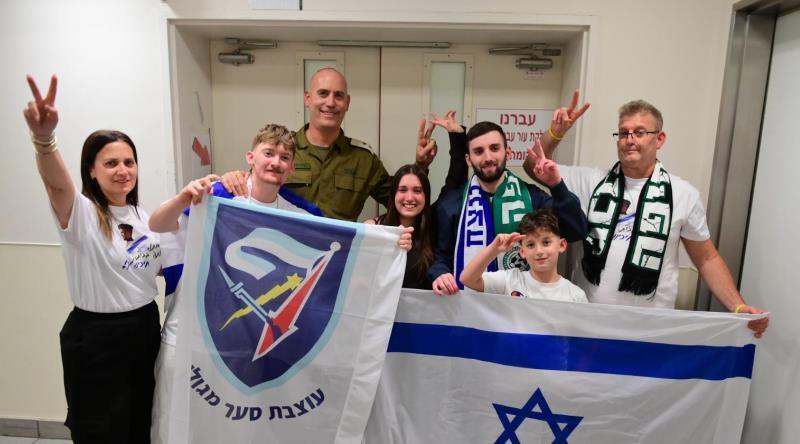 Freed Hamas hostage Matan Angrest and his family 