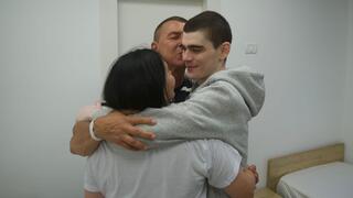 מקסים הרקין במפגש עם משפחתו