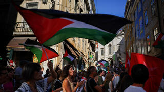 הפגנה נגד ישראל בליסבון פורטוגל