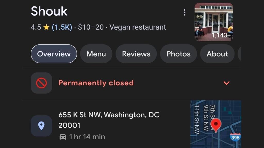 Ресторан "Шук" закрылся из-за пропалестинских протестов