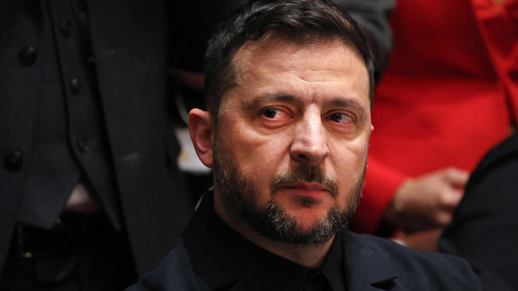Ukrainian President Volodymyr Zelensky (Photo: TOM BRENNER / AFP) פגישתם של טראמפ וזלנסקי