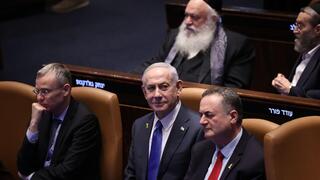 נתניהו, כ"ץ ולוין בפתיחת מושב הכנסת