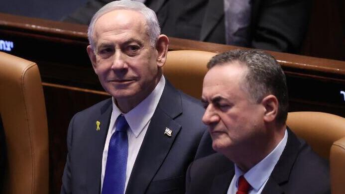 נתניהו, כ"ץ ולוין בפתיחת מושב הכנסת