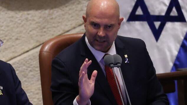 אמיר אוחנה ונשיא המדינה יצחק הרצוג בפתיחת מושב הכנסת