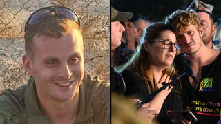 איילה, אבישי ורז, הוריו ואחיו של סג"מ איתי יעבץ ז"ל בהלווייתו