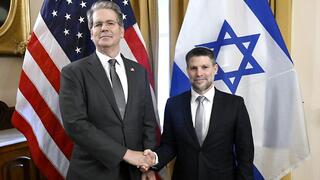 שר האוצר בצלאל סמוטריץ' ומקבילו האמריקאי, סקוט בסנט