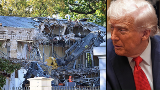 דונלד טראמפ עבודות הריסה שיפוץ הבית הלבן