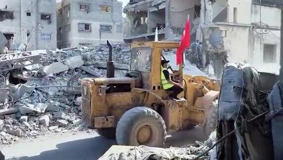 הסרטון שפרסם ה-IHH: מסייעים בשיקום עזה