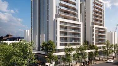 הדמיית מיזם התחדשות עירונית ברחוב סוקולוב בהרצליה של רם אדרת  