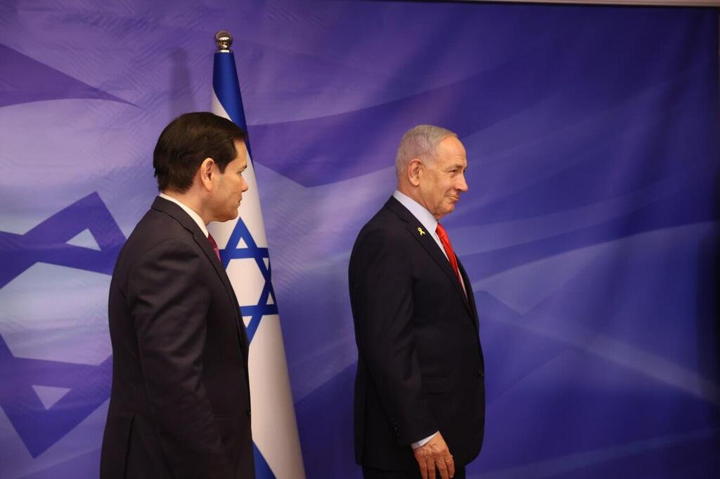 US Secretary of State Marco Rubio meets with Prime Minister Benjamin Netanyahu (Photo: Alex Kolomoisky) הצהרה ופגישה של מזכיר המדינה של ארה"ב מרקו רוביו ורה"מ בנימין נתניהו