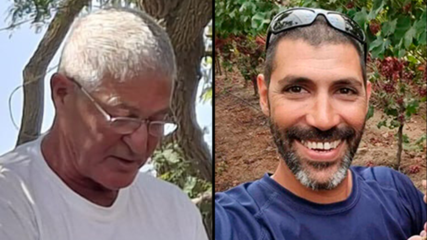 Моше Адар на похоронах сына. Тамир Адар (Фото: Штаб семей заложников) טקס הספדים לזכר תמיר אדר לפני הלווייתו