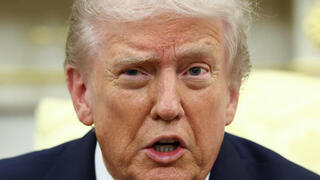 נשיא ארה"ב טראמפ במהלך מפגש עם מזכ"ל נאט"ו מארק רוטה