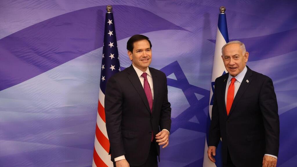 Рубио и Нетаниягу в Израиле (Фото: Алекс Коломойский) הצהרה ופגישה של מזכיר המדינה של ארה"ב מרקו רוביו ורה"מ בנימין נתניהו