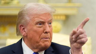 נשיא ארה"ב טראמפ במהלך מפגש עם מזכ"ל נאט"ו מארק רוטה