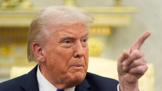 נשיא ארה"ב טראמפ במהלך מפגש עם מזכ"ל נאט"ו מארק רוטה