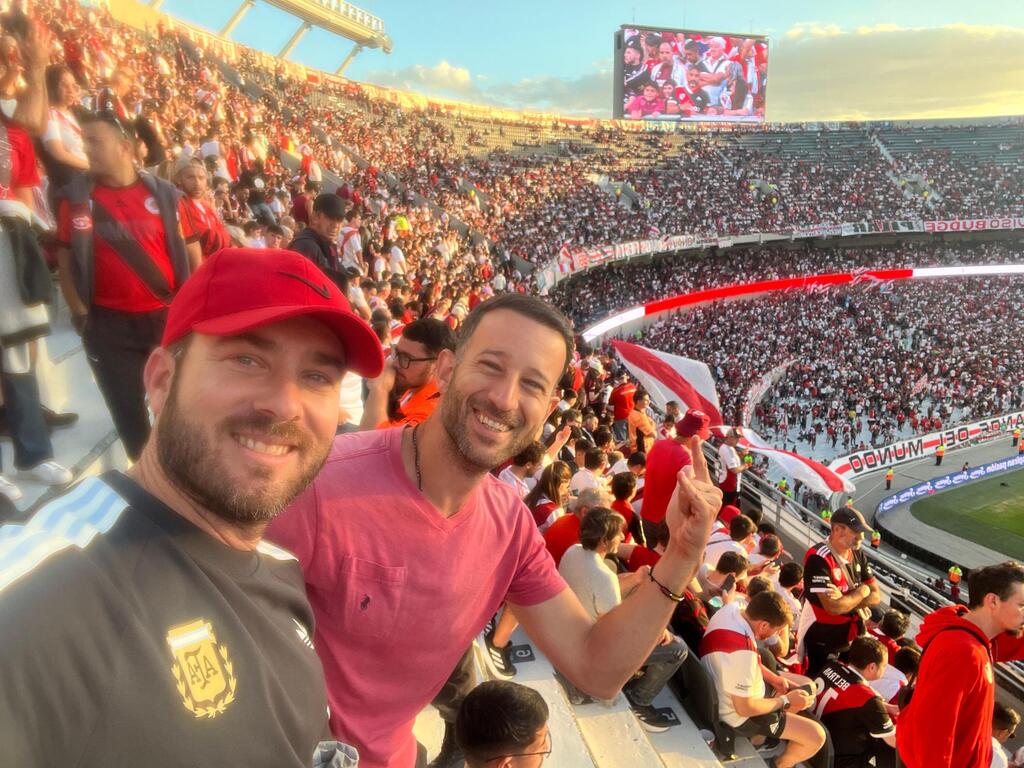 At River Plate soccer match במשחק כדורגל של ריבר פלייט