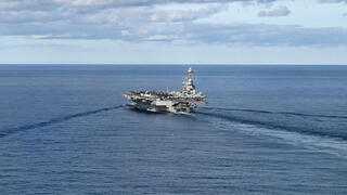 נושאת המטוסים האמריקנית "ג'רלד פורד" במהלך תרגיל של נאט"ו