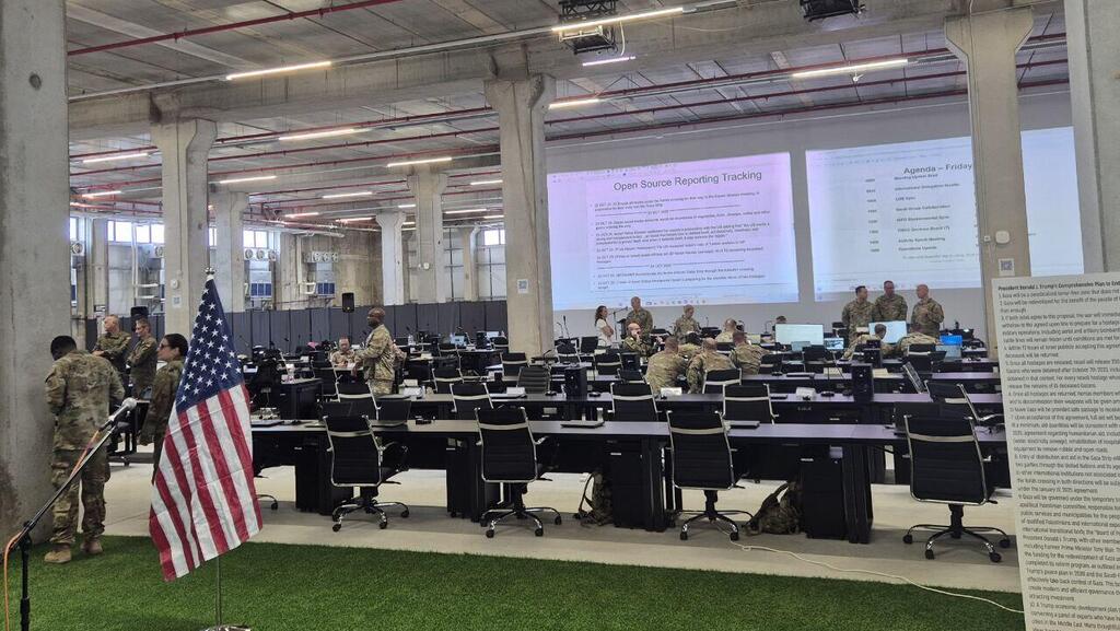 Штаб США в Кирьят-Гате (Фото: Итамар Айхнер) מזכיר המדינה מרקו רוביו בביקור במפקדה האמריקאית CMCC