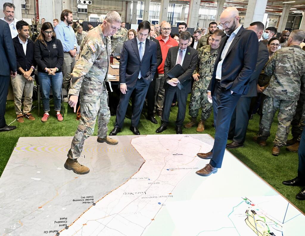 Photo: David Azagury, US Embassy Jerusalem מזכיר המדינה של ארה"ב מרקו רוביו בביקור בבסיס המפקדה האמריקנית בישראל