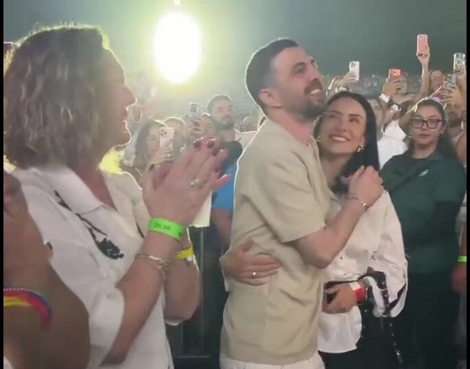 Elkana and Rivka Bohbot at Eyal Golan's concert in Tel Aviv אלקנה בוחבוט ורבקה בהופעה של אייל גולן