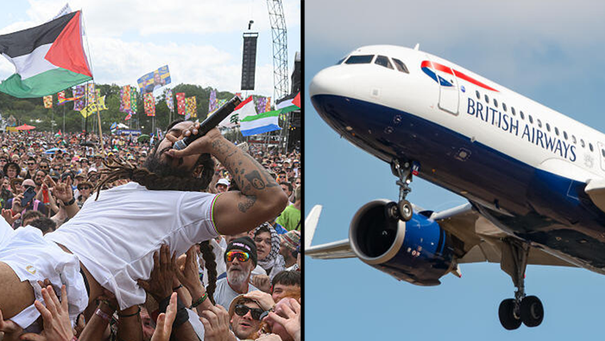 מטוס של בריטיש איירווייז על רקע בוב וילן