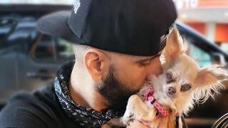 "הצל" עם כלבתו האהובה