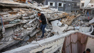 חאן יונס עזה הריסות תקיפות צה"ל