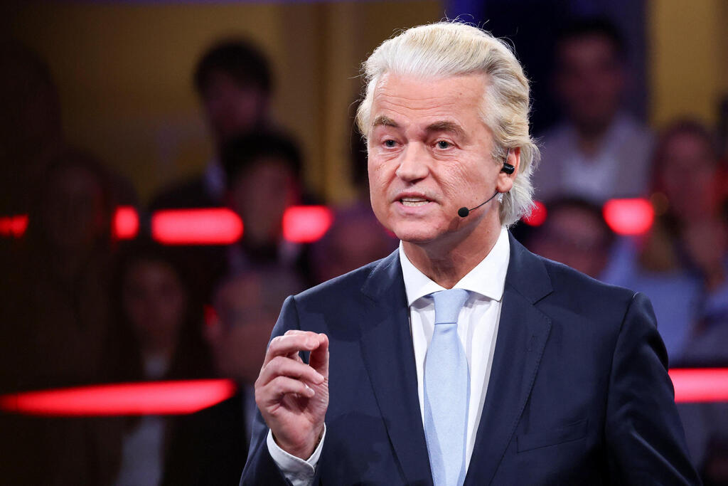 Pro-Israel politician Geert Wilders, whom other right-wing parties have been reluctant to work with (Photo: Piroschka van de Wouw/File Photo/Reuters) בחירות הולנד מנהיג מפלגת החירות חירט וילדרס