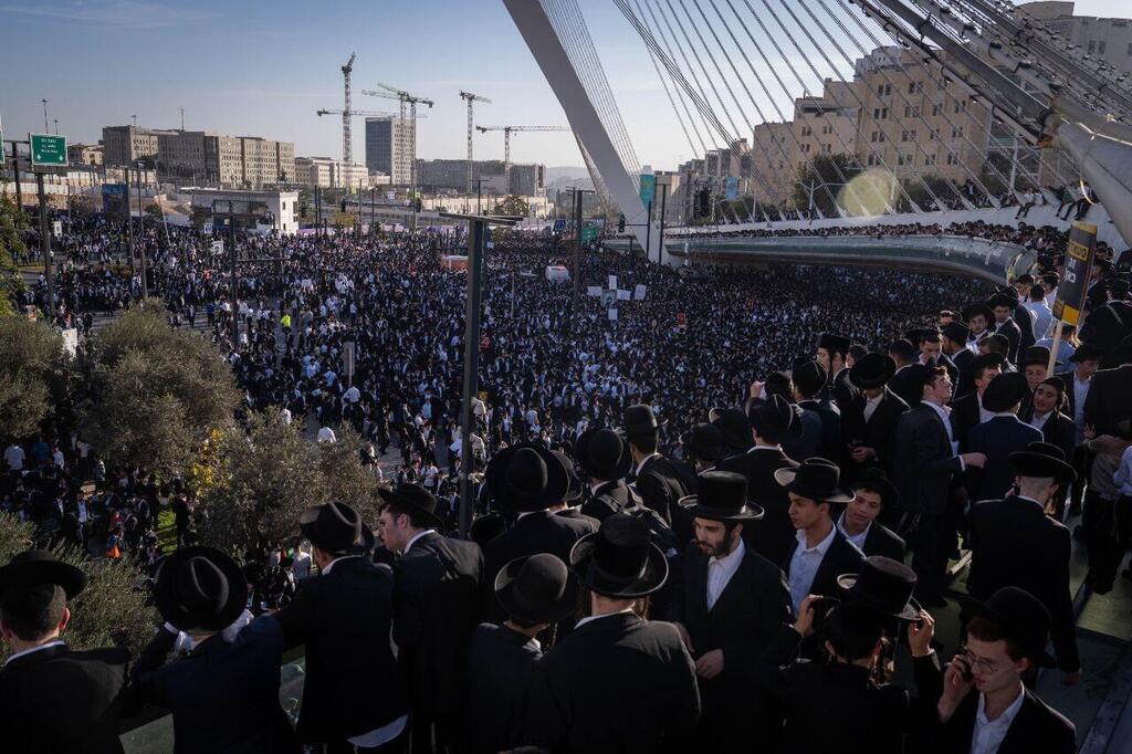 Photo: Shalev Shalom מחאת חרדים בירושלים