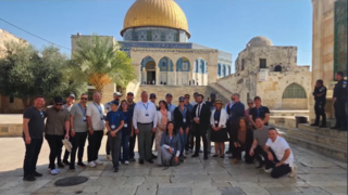 The American Friends of Judea and Samaria delegation visits the Temple Mount 