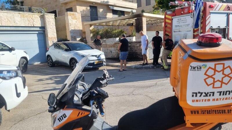 На месте инцидента в Неве-Илане (Фото: "Ихуд-ацала") הזירה בה אותר גבר עם כוויות קשות במועצה אזורית מטה יהודה, נווה אילן