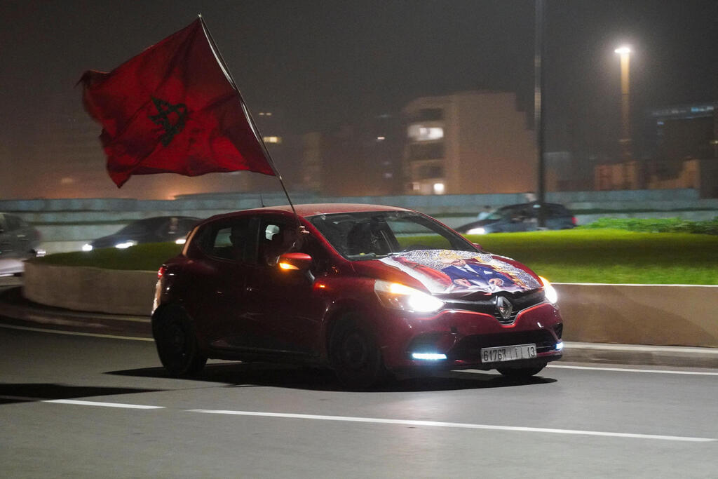 Photo: REUTERS/Abdelhak Balhaki מרוקו חגיגה חגיגות החלטה ב מועצת הביטחון האו"ם או"ם ריבונות סהרה המערבית