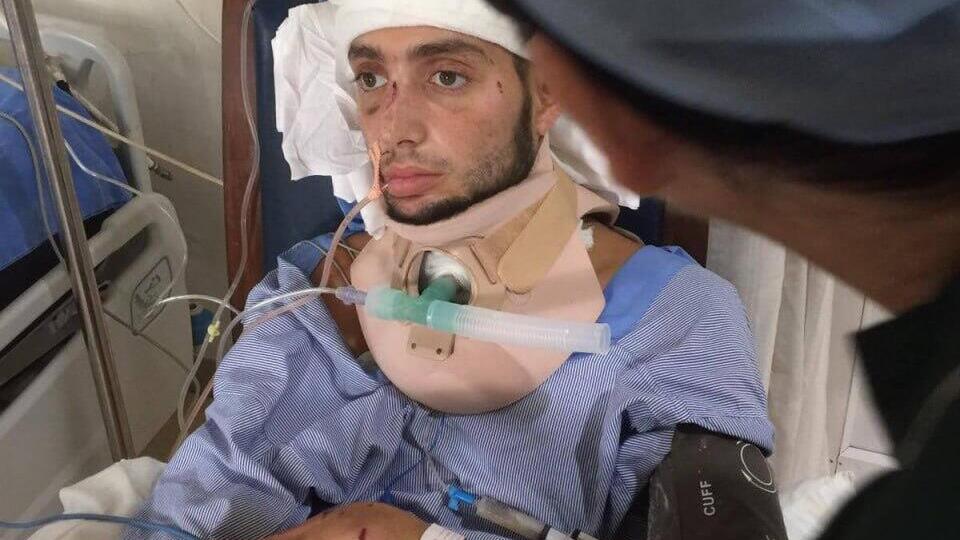 Шахар Гзондаит во время реабилитации השיקום של שחר גזונדהייט