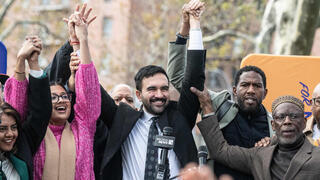 זוהראן ממדאני באירוע קמפיין בחירות ניו יורק ב קווינס 1 בנובמבר