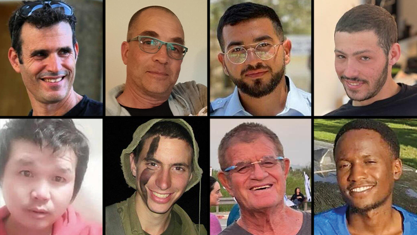The last eight remaining hostages
(Photo: Israel Police, courtesy of the families, Blue Ribbons) 8 חטופים חללים