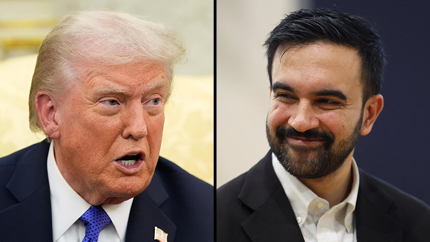 Donald Trump and Zohran Mamdani (Photo: Reuters/REUTERS/Kylie Cooper, AP Photo/Alex Brandon) ממדאני וטראמפ