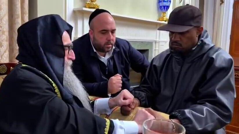 Встреча Уэста и рава Пинто קניה ווסט הרב פינטו