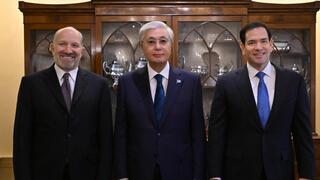 נשיא קזחסטן בפגישה עם רוביו