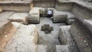 מבנה דמוי צלב שהתגלה בחפירות אגואדה פניקס שבמקסיקו