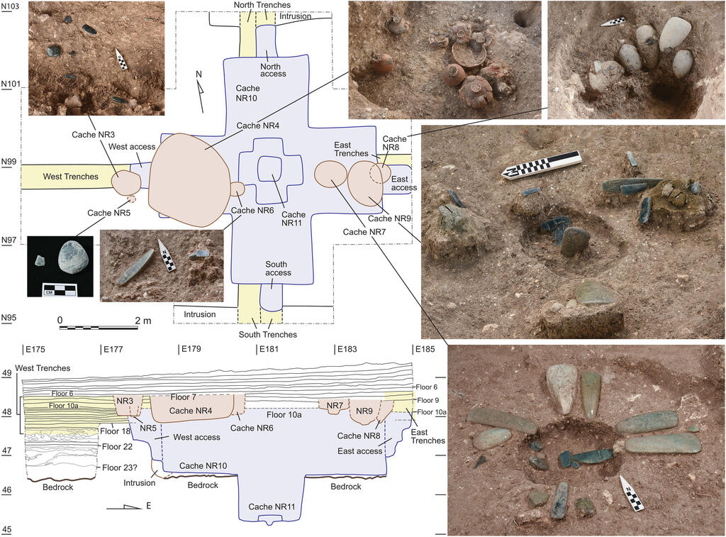 הממצאים העתיקים והמיפוי שהתגלו בחפירות אגואדה פניקס, כולל מיפויים בשטח