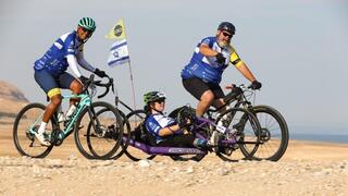 Mati and Ohad during the journey, 'He never gave up on me, even when it was hard' 