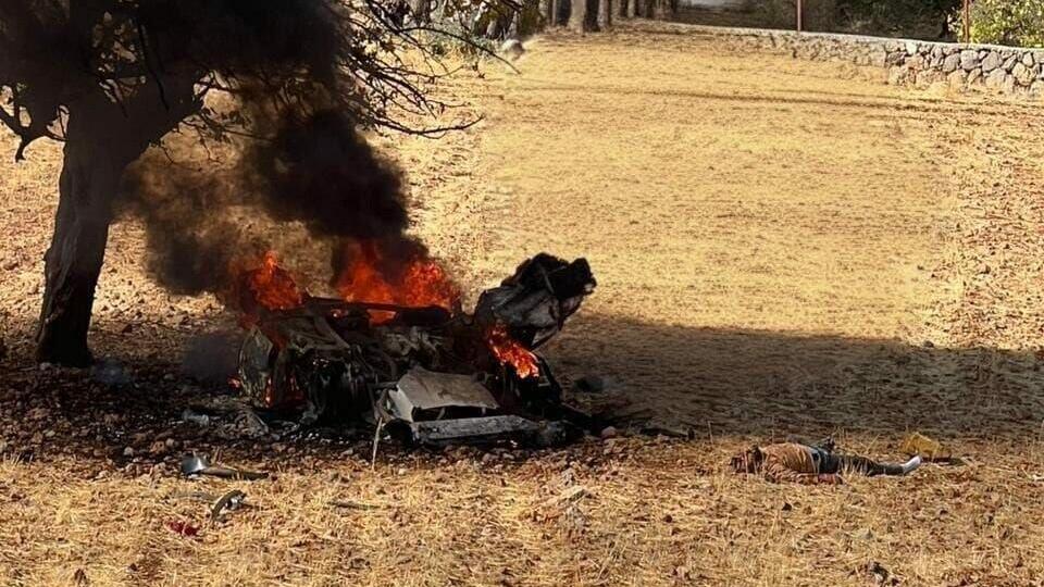 Автомобиль, атакованный в районе Бекаа הרכב שהותקף בלבנון