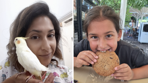 ליאור אטיאס ז״ל (משמאל) ובתה אלמה