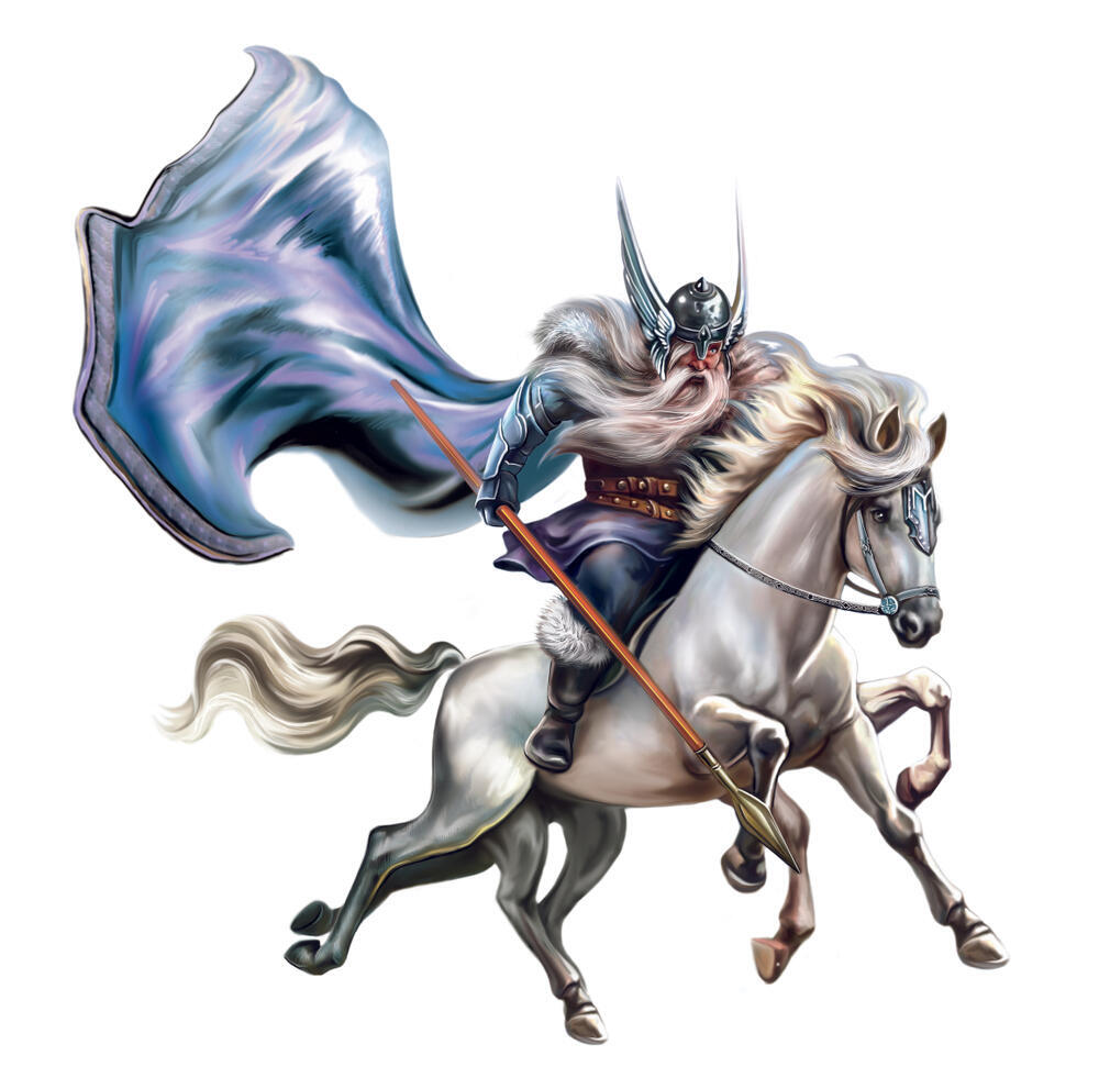 האל אודין רוכב על סוסו סלייפניר