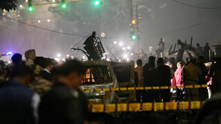 זירת פיצוץ הודו דלהי ליד המצודה האדומה