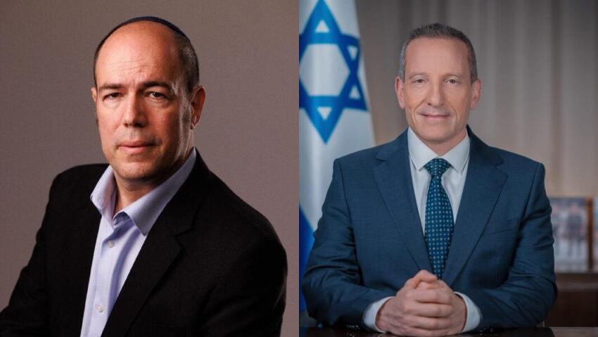 מנכ"ל משרד הביטחון אמיר ברעם ומנכ"ל משרד האוצר אילן רום