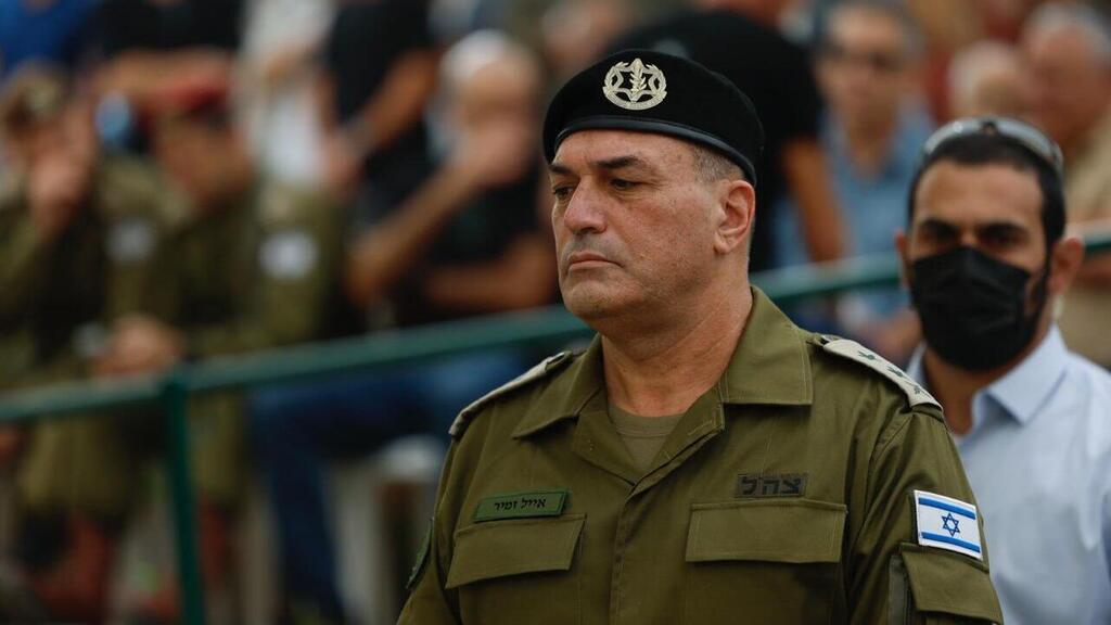 IDF chief of staff Eyal Zamir (Photo: Haim Goldberg) הלוייתו של סגן הדר גולדין ז"ל