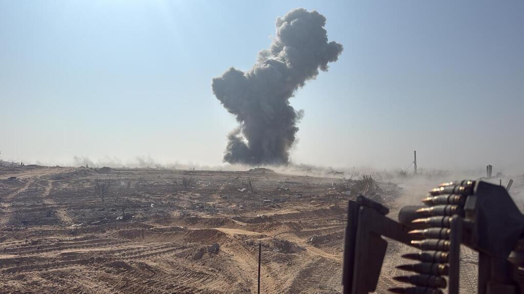 The tunnel shaft from which Lt. Hadar Goldin was abducted destroyed by IDF forces (Photo: IDF) הושמד פיר המנהרה ממנו נחטף הדר גולדין ז"ל