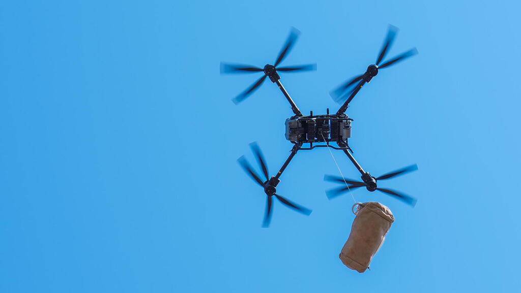 Дрон, задействованный в учениях (Фото: ЦАХАЛ) כוחות אגף הטכנולוגיה והלוגיסטיקה בתרגיל הדו-אוגדתי בפיקוד המרכז