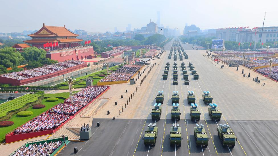 Chinese military parade in Beijing on September 3 (Photo: Xinhua) מצעד צבאי צבא סין בייג'ינג 3 בספטמבר